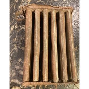 Vintage antique tin candle mold handle candlestick